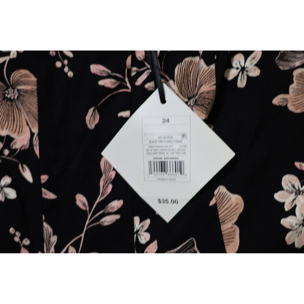 Ava & Viv Womens Black Tan Floral Sleeveless Ruffle Hem Maxi Dress Size 24 NWT - Picture 4 of 7
